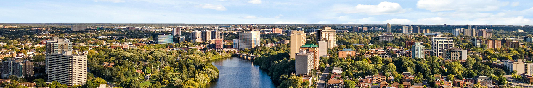 Aerial view of real estate in Ottawa